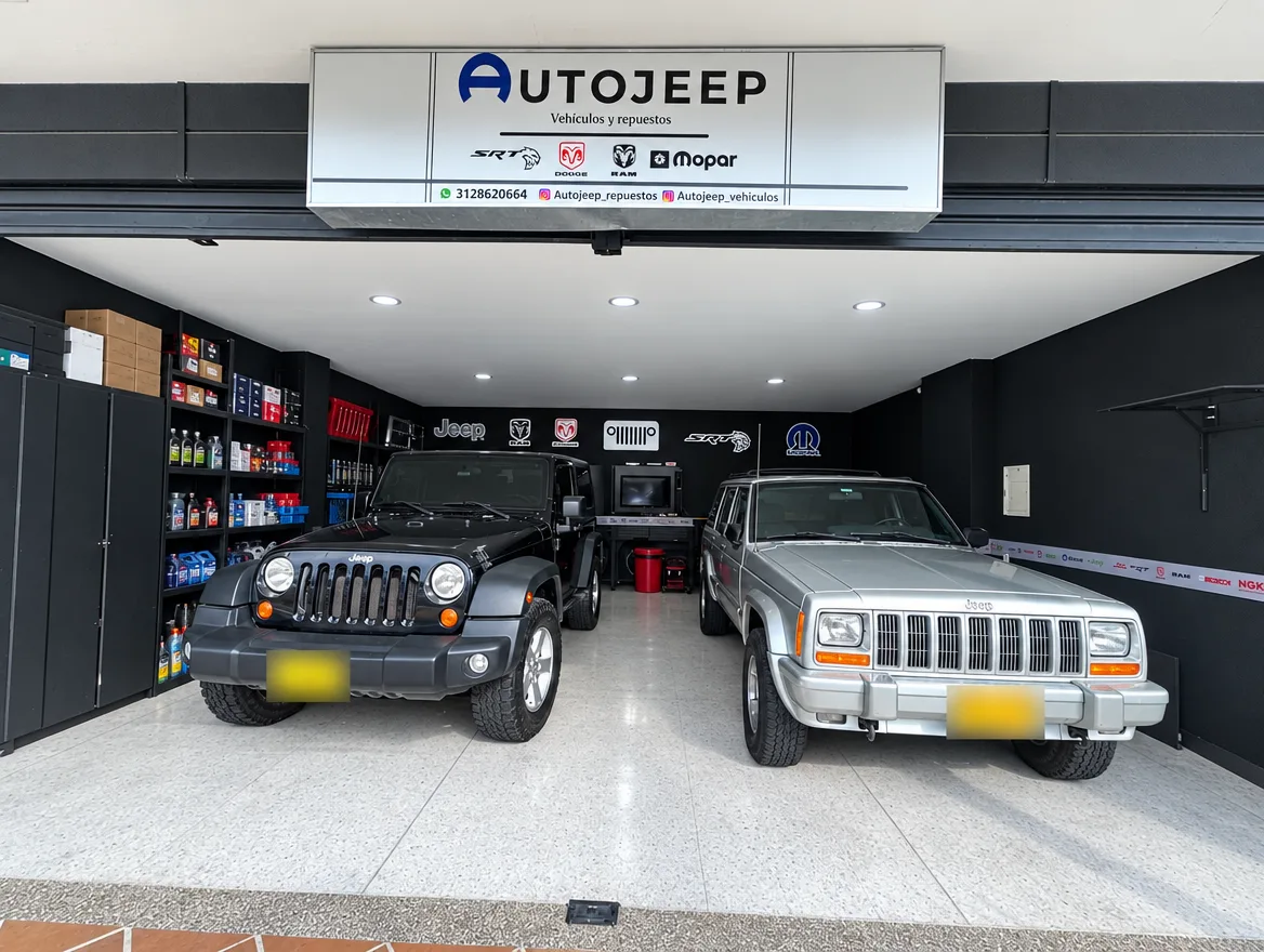 Jeep Wrangler y Jeep Cherokee XJ clásico en AutoJeep Medellín